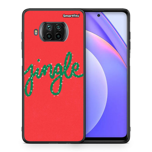 Θήκη Xiaomi Mi 10T Lite Jingle Xmas από τη Smartfits με σχέδιο στο πίσω μέρος και μαύρο περίβλημα | Xiaomi Mi 10T Lite Jingle Xmas case with colorful back and black bezels