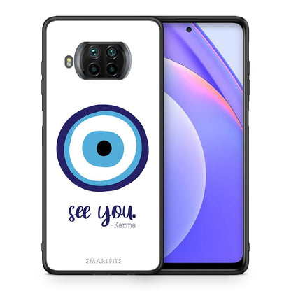 Θήκη Xiaomi Mi 10T Lite Karma Says από τη Smartfits με σχέδιο στο πίσω μέρος και μαύρο περίβλημα | Xiaomi Mi 10T Lite Karma Says case with colorful back and black bezels