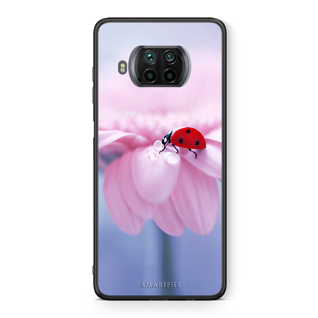 Θήκη Xiaomi Mi 10T Lite Ladybug Flower από τη Smartfits με σχέδιο στο πίσω μέρος και μαύρο περίβλημα | Xiaomi Mi 10T Lite Ladybug Flower case with colorful back and black bezels