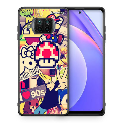Θήκη Xiaomi Mi 10T Lite Love The 90s από τη Smartfits με σχέδιο στο πίσω μέρος και μαύρο περίβλημα | Xiaomi Mi 10T Lite Love The 90s case with colorful back and black bezels