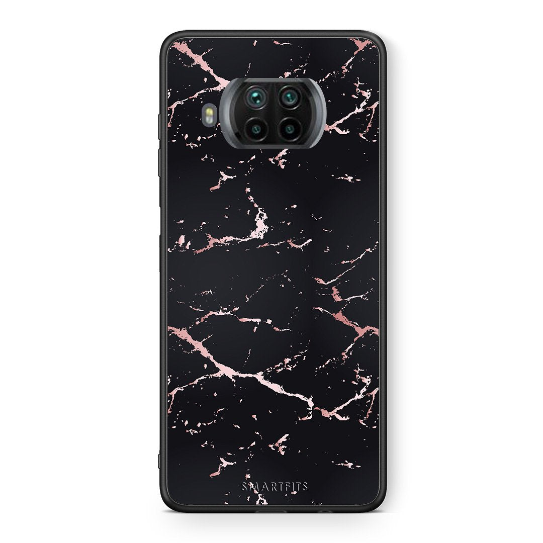 Θήκη Xiaomi Mi 10T Lite Black Rosegold Marble από τη Smartfits με σχέδιο στο πίσω μέρος και μαύρο περίβλημα | Xiaomi Mi 10T Lite Black Rosegold Marble case with colorful back and black bezels