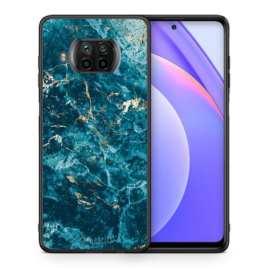 Θήκη Xiaomi Mi 10T Lite Marble Blue από τη Smartfits με σχέδιο στο πίσω μέρος και μαύρο περίβλημα | Xiaomi Mi 10T Lite Marble Blue case with colorful back and black bezels