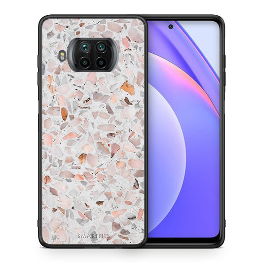 Θήκη Xiaomi Mi 10T Lite Marble Terrazzo από τη Smartfits με σχέδιο στο πίσω μέρος και μαύρο περίβλημα | Xiaomi Mi 10T Lite Marble Terrazzo case with colorful back and black bezels