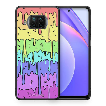 Θήκη Xiaomi Mi 10T Lite Melting Rainbow από τη Smartfits με σχέδιο στο πίσω μέρος και μαύρο περίβλημα | Xiaomi Mi 10T Lite Melting Rainbow case with colorful back and black bezels