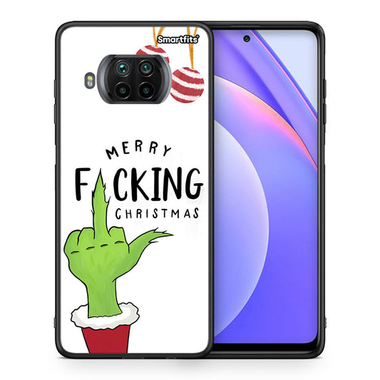 Θήκη Xiaomi Mi 10T Lite Merry F Xmas από τη Smartfits με σχέδιο στο πίσω μέρος και μαύρο περίβλημα | Xiaomi Mi 10T Lite Merry F Xmas case with colorful back and black bezels
