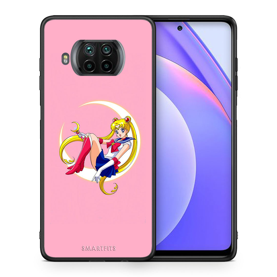 Θήκη Xiaomi Mi 10T Lite Moon Girl από τη Smartfits με σχέδιο στο πίσω μέρος και μαύρο περίβλημα | Xiaomi Mi 10T Lite Moon Girl case with colorful back and black bezels