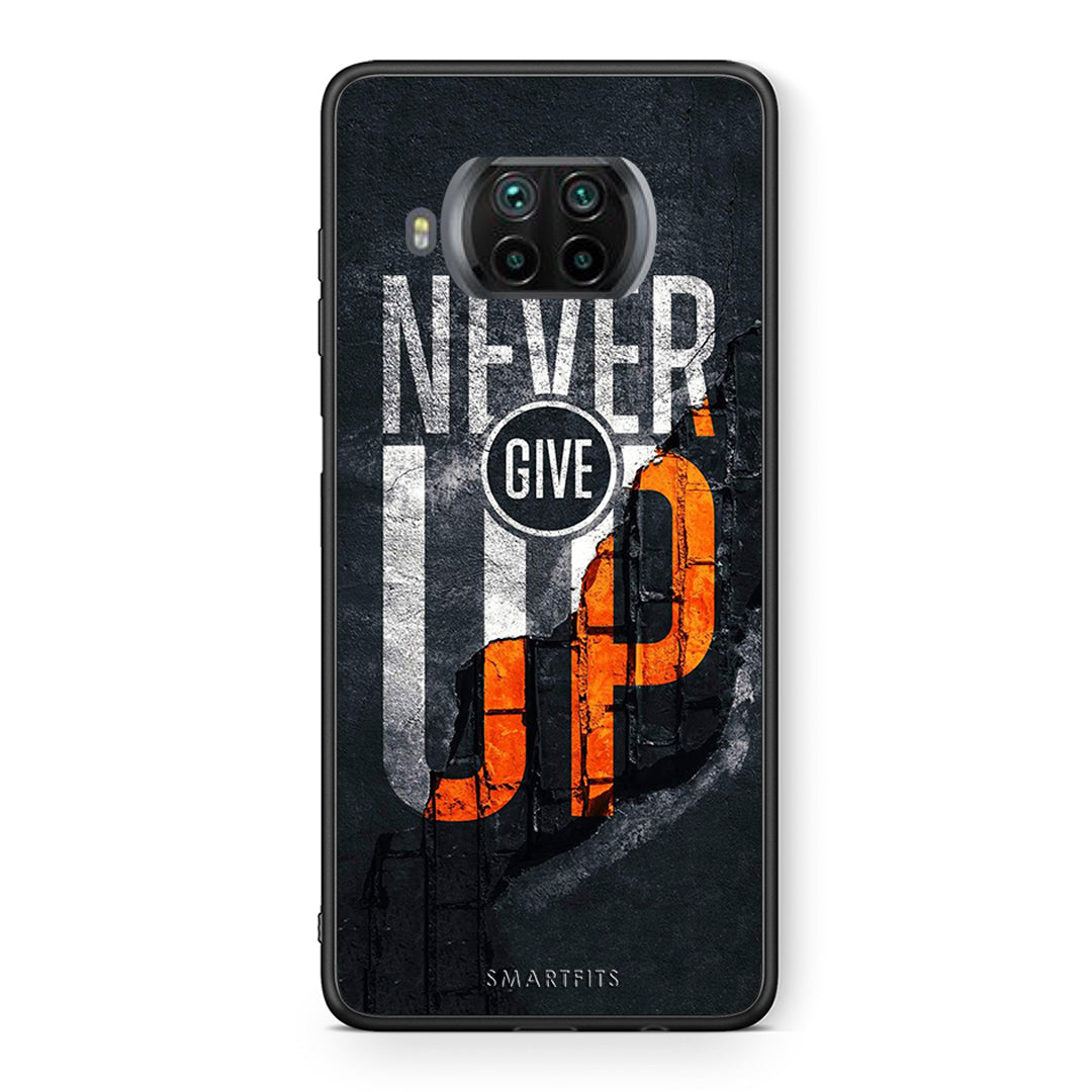 Θήκη Αγίου Βαλεντίνου Xiaomi Mi 10T Lite Never Give Up από τη Smartfits με σχέδιο στο πίσω μέρος και μαύρο περίβλημα | Xiaomi Mi 10T Lite Never Give Up case with colorful back and black bezels