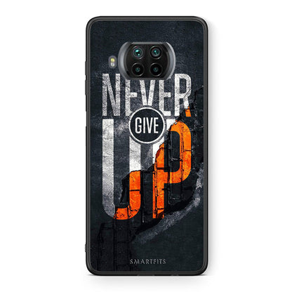 Θήκη Αγίου Βαλεντίνου Xiaomi Mi 10T Lite Never Give Up από τη Smartfits με σχέδιο στο πίσω μέρος και μαύρο περίβλημα | Xiaomi Mi 10T Lite Never Give Up case with colorful back and black bezels