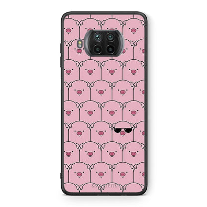 Θήκη Xiaomi Mi 10T Lite Pig Glasses από τη Smartfits με σχέδιο στο πίσω μέρος και μαύρο περίβλημα | Xiaomi Mi 10T Lite Pig Glasses case with colorful back and black bezels