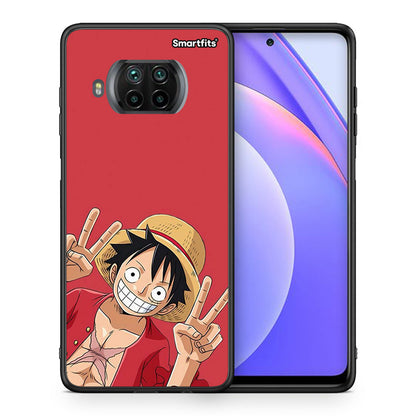 Θήκη Xiaomi Mi 10T Lite Pirate Luffy από τη Smartfits με σχέδιο στο πίσω μέρος και μαύρο περίβλημα | Xiaomi Mi 10T Lite Pirate Luffy case with colorful back and black bezels