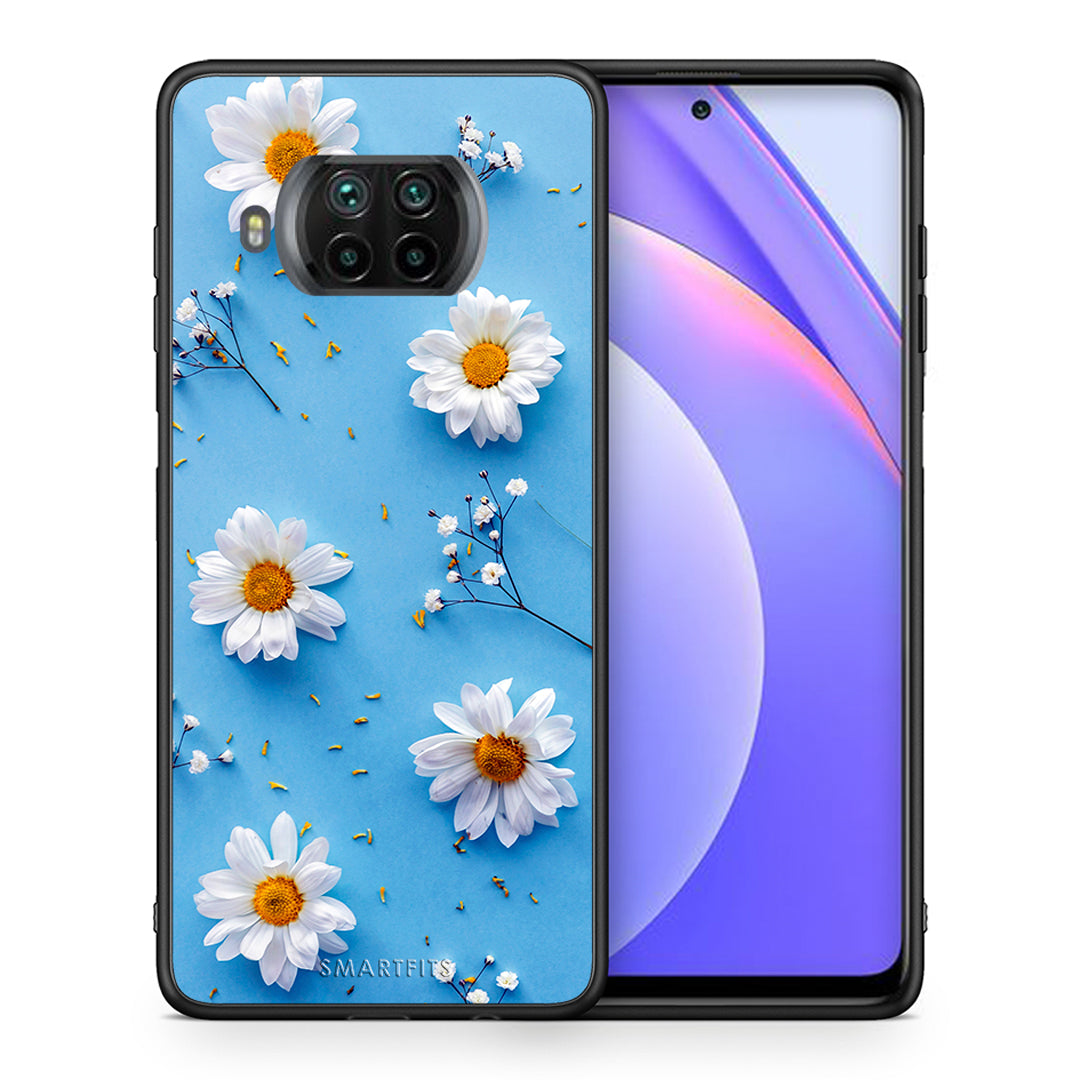 Θήκη Xiaomi Mi 10T Lite Real Daisies από τη Smartfits με σχέδιο στο πίσω μέρος και μαύρο περίβλημα | Xiaomi Mi 10T Lite Real Daisies case with colorful back and black bezels