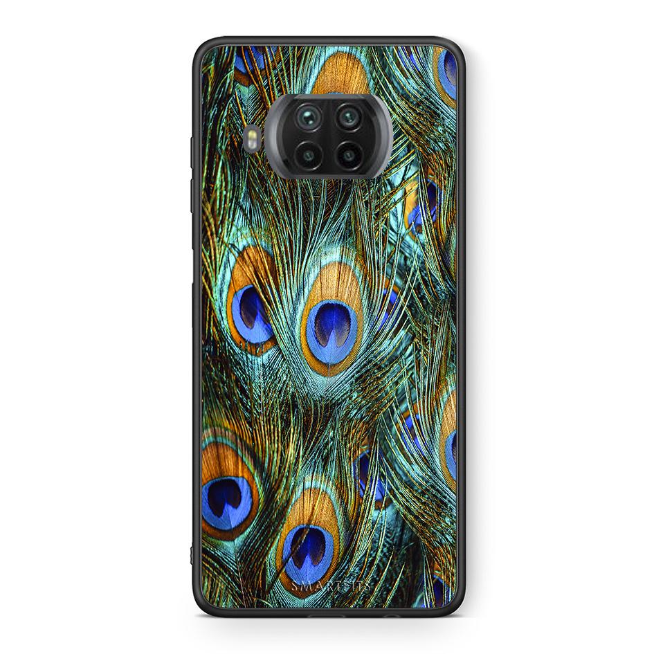 Θήκη Xiaomi Mi 10T Lite Real Peacock Feathers από τη Smartfits με σχέδιο στο πίσω μέρος και μαύρο περίβλημα | Xiaomi Mi 10T Lite Real Peacock Feathers case with colorful back and black bezels