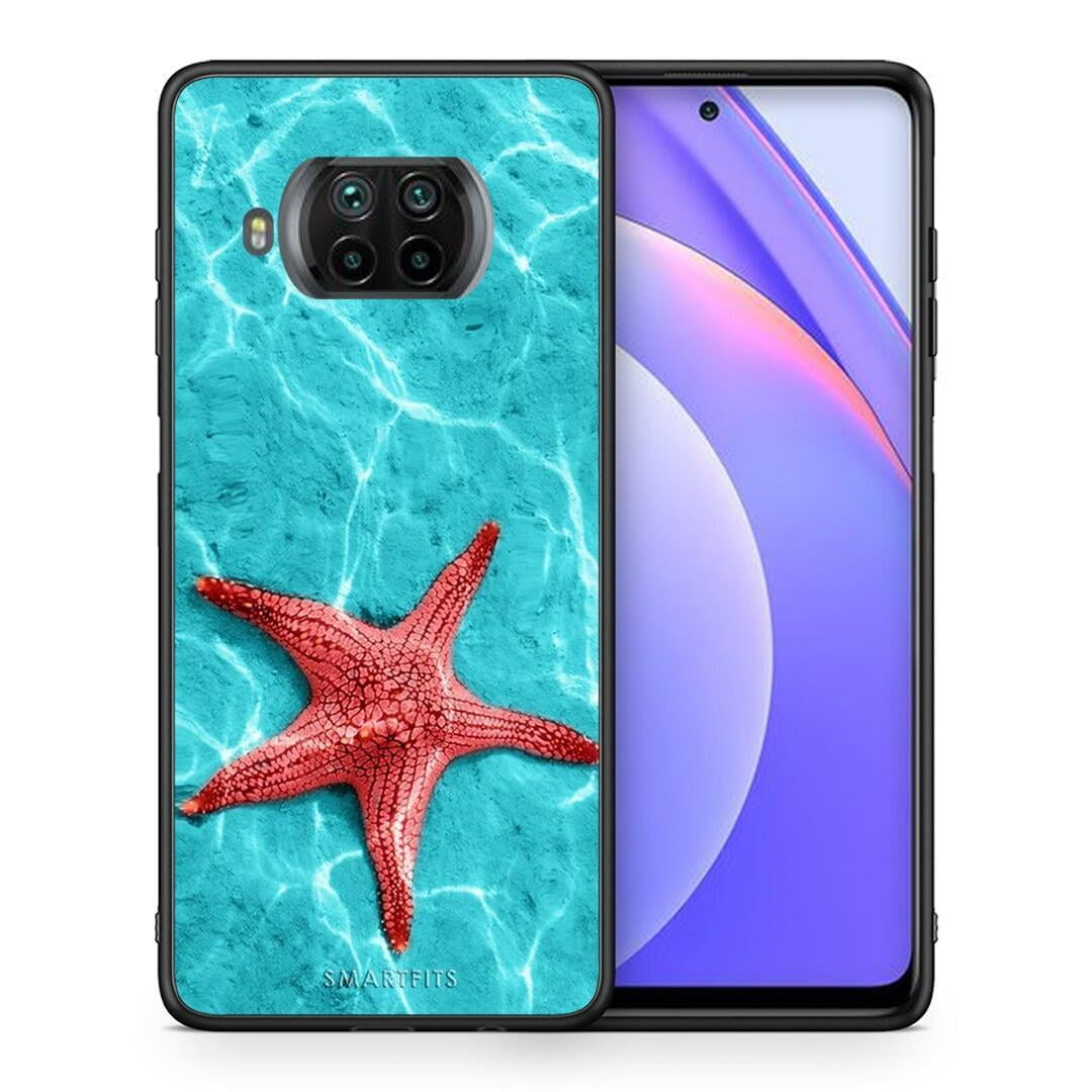 Θήκη Xiaomi Mi 10T Lite Red Starfish από τη Smartfits με σχέδιο στο πίσω μέρος και μαύρο περίβλημα | Xiaomi Mi 10T Lite Red Starfish case with colorful back and black bezels