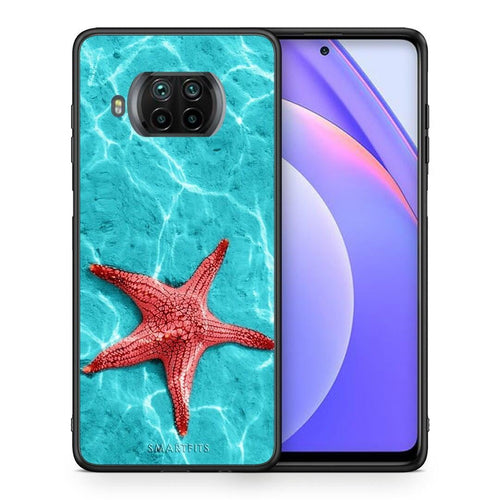 Θήκη Xiaomi Mi 10T Lite Red Starfish από τη Smartfits με σχέδιο στο πίσω μέρος και μαύρο περίβλημα | Xiaomi Mi 10T Lite Red Starfish case with colorful back and black bezels
