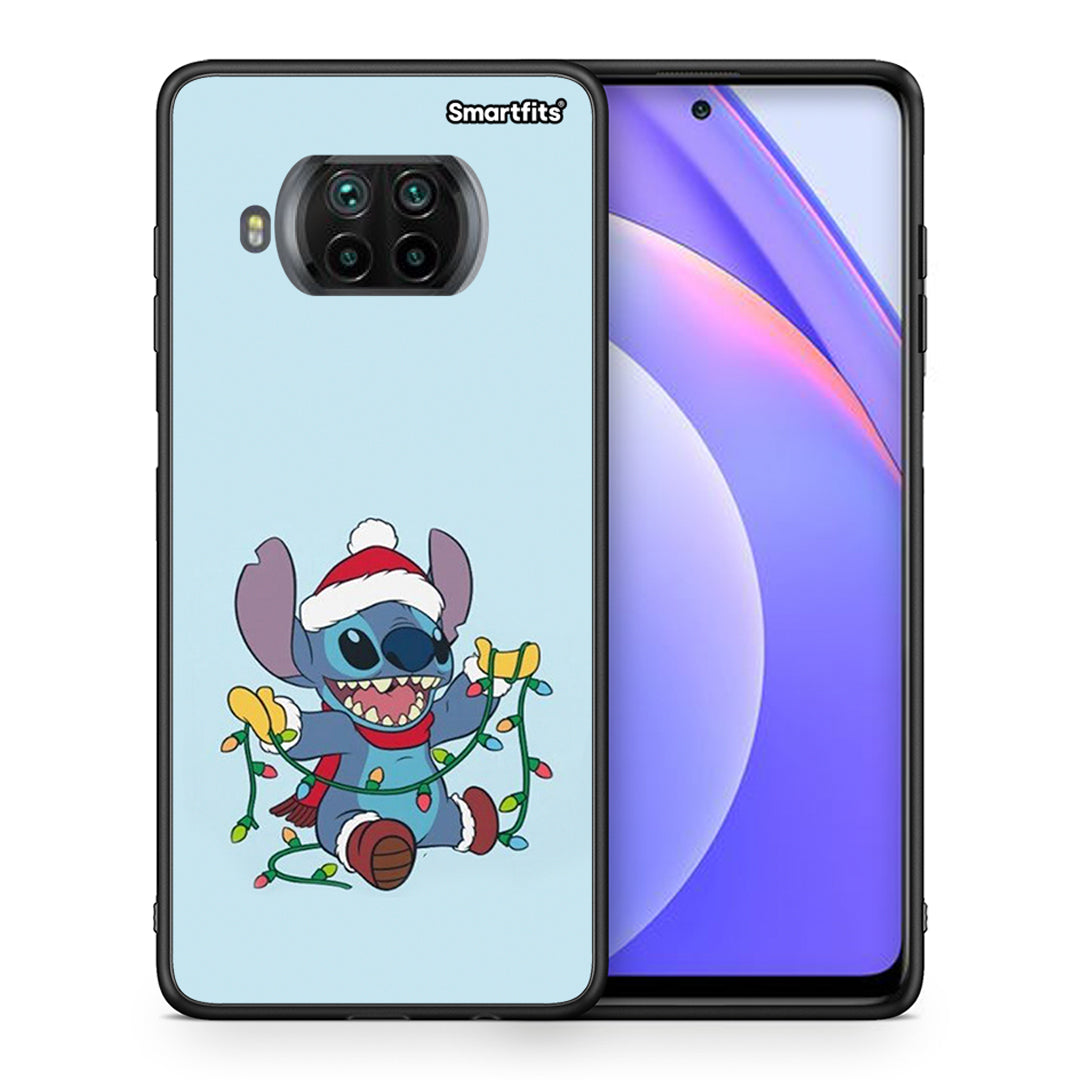 Θήκη Xiaomi Mi 10T Lite Santa Stich από τη Smartfits με σχέδιο στο πίσω μέρος και μαύρο περίβλημα | Xiaomi Mi 10T Lite Santa Stich case with colorful back and black bezels