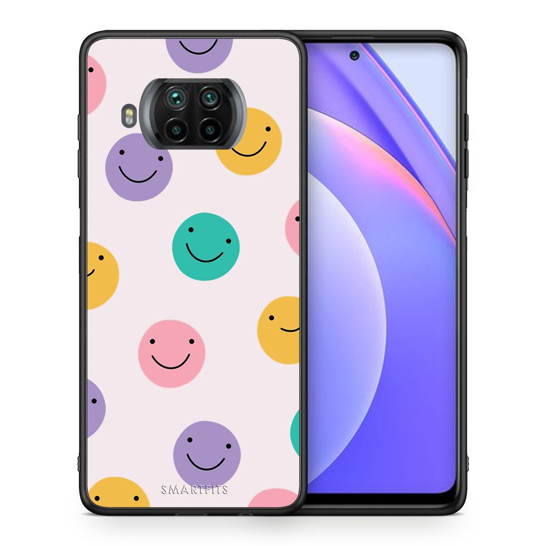Θήκη Xiaomi Mi 10T Lite Smiley Faces από τη Smartfits με σχέδιο στο πίσω μέρος και μαύρο περίβλημα | Xiaomi Mi 10T Lite Smiley Faces case with colorful back and black bezels