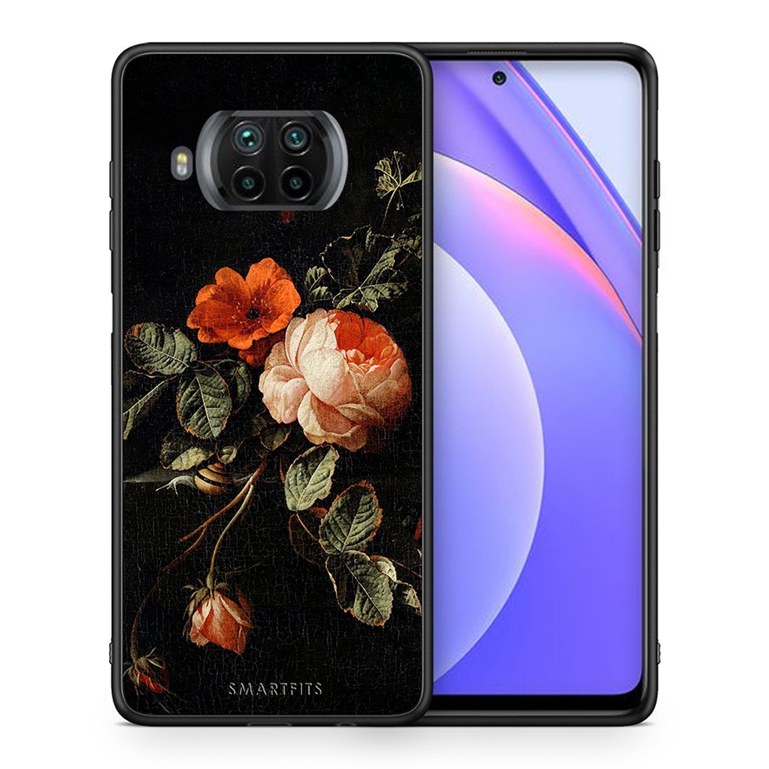 Θήκη Xiaomi Mi 10T Lite Vintage Roses από τη Smartfits με σχέδιο στο πίσω μέρος και μαύρο περίβλημα | Xiaomi Mi 10T Lite Vintage Roses case with colorful back and black bezels