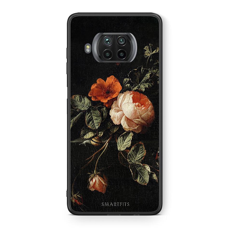 Θήκη Xiaomi Mi 10T Lite Vintage Roses από τη Smartfits με σχέδιο στο πίσω μέρος και μαύρο περίβλημα | Xiaomi Mi 10T Lite Vintage Roses case with colorful back and black bezels