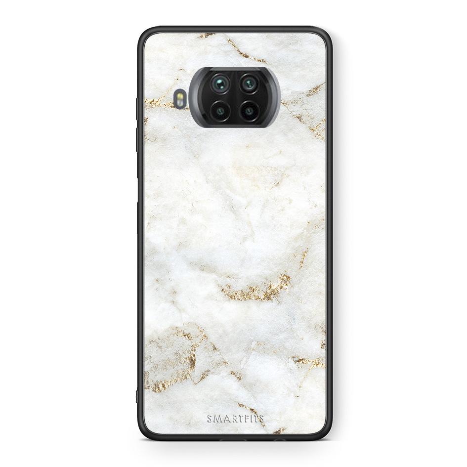 Θήκη Xiaomi Mi 10T Lite White Gold Marble από τη Smartfits με σχέδιο στο πίσω μέρος και μαύρο περίβλημα | Xiaomi Mi 10T Lite White Gold Marble case with colorful back and black bezels