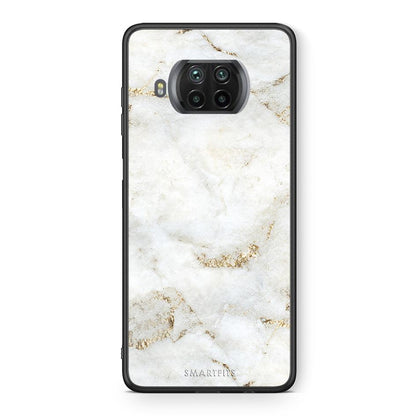 Θήκη Xiaomi Mi 10T Lite White Gold Marble από τη Smartfits με σχέδιο στο πίσω μέρος και μαύρο περίβλημα | Xiaomi Mi 10T Lite White Gold Marble case with colorful back and black bezels