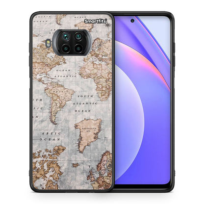 Θήκη Xiaomi Mi 10T Lite World Map από τη Smartfits με σχέδιο στο πίσω μέρος και μαύρο περίβλημα | Xiaomi Mi 10T Lite World Map case with colorful back and black bezels