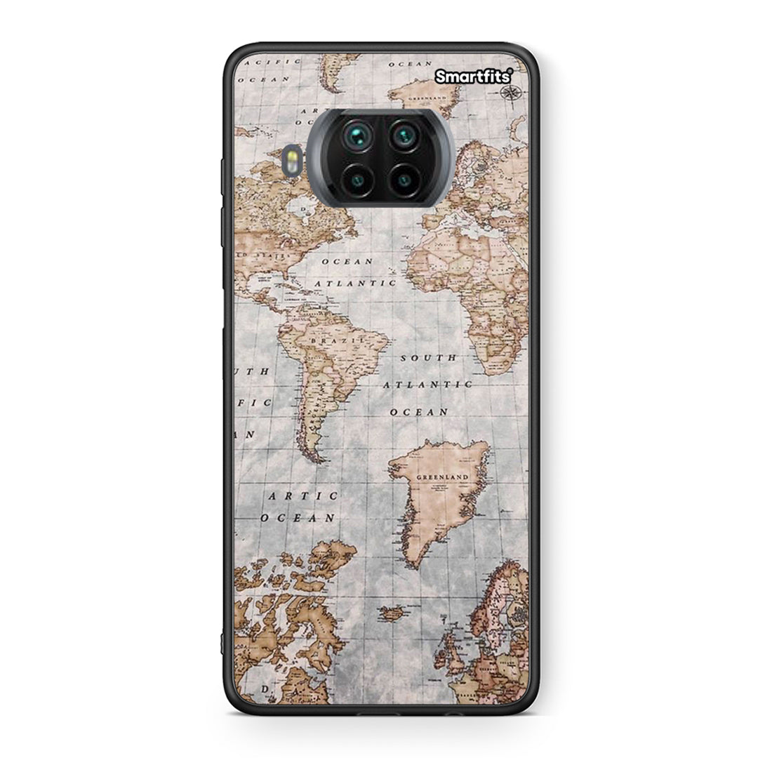 Θήκη Xiaomi Mi 10T Lite World Map από τη Smartfits με σχέδιο στο πίσω μέρος και μαύρο περίβλημα | Xiaomi Mi 10T Lite World Map case with colorful back and black bezels