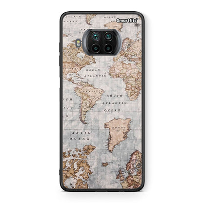 Θήκη Xiaomi Mi 10T Lite World Map από τη Smartfits με σχέδιο στο πίσω μέρος και μαύρο περίβλημα | Xiaomi Mi 10T Lite World Map case with colorful back and black bezels