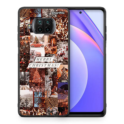 Θήκη Xiaomi Mi 10T Lite Xmas Collage από τη Smartfits με σχέδιο στο πίσω μέρος και μαύρο περίβλημα | Xiaomi Mi 10T Lite Xmas Collage case with colorful back and black bezels