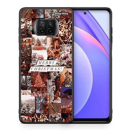 Θήκη Xiaomi Mi 10T Lite Xmas Collage από τη Smartfits με σχέδιο στο πίσω μέρος και μαύρο περίβλημα | Xiaomi Mi 10T Lite Xmas Collage case with colorful back and black bezels
