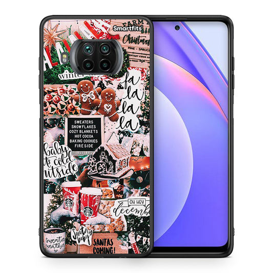 Θήκη Xiaomi Mi 10T Lite Xmas Habbits από τη Smartfits με σχέδιο στο πίσω μέρος και μαύρο περίβλημα | Xiaomi Mi 10T Lite Xmas Habbits case with colorful back and black bezels