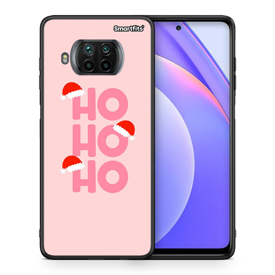 Θήκη Xiaomi Mi 10T Lite Xmas Ho Ho Ho από τη Smartfits με σχέδιο στο πίσω μέρος και μαύρο περίβλημα | Xiaomi Mi 10T Lite Xmas Ho Ho Ho case with colorful back and black bezels