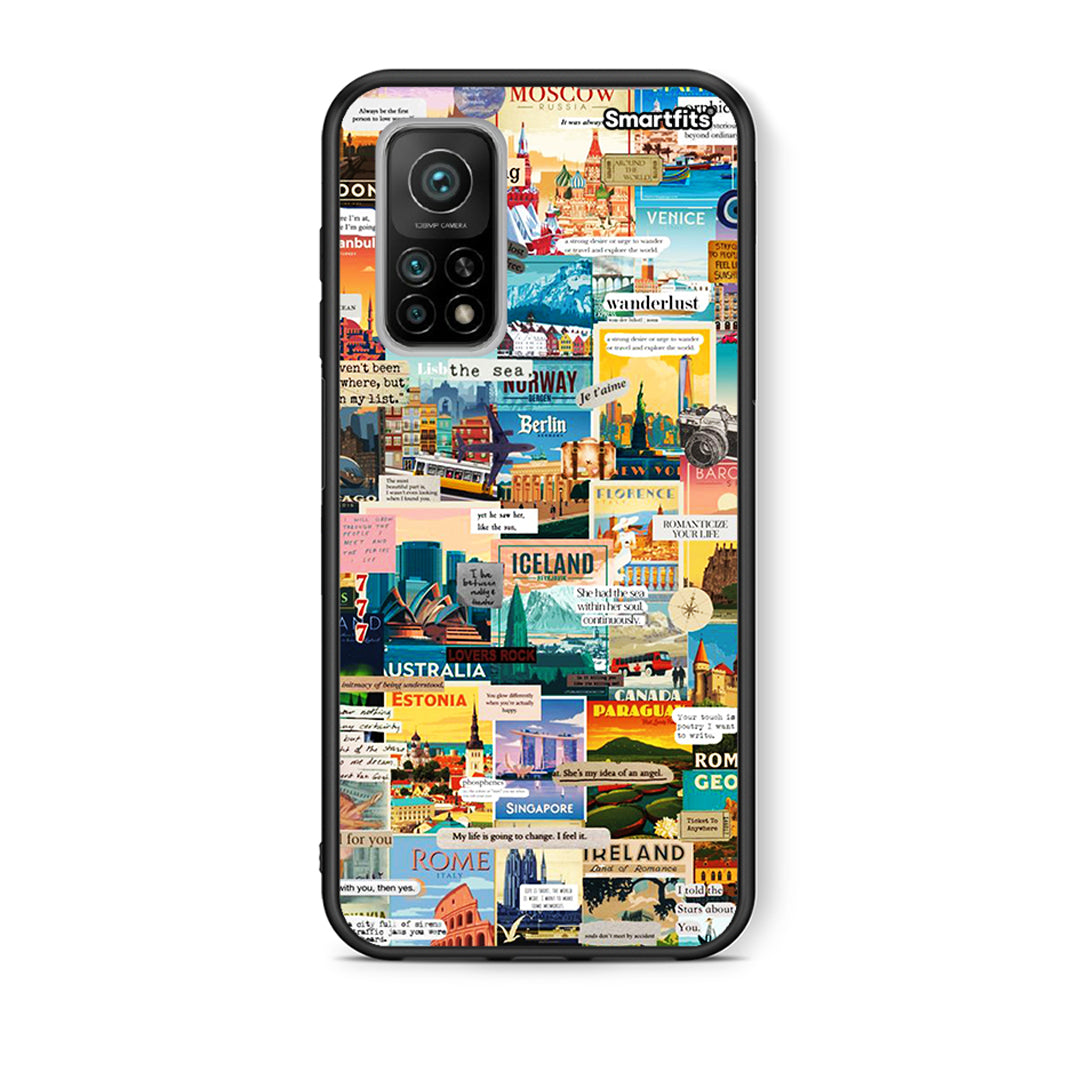 Θήκη Xiaomi Mi 10T/10T Pro Live To Travel από τη Smartfits με σχέδιο στο πίσω μέρος και μαύρο περίβλημα | Xiaomi Mi 10T/10T Pro Live To Travel case with colorful back and black bezels