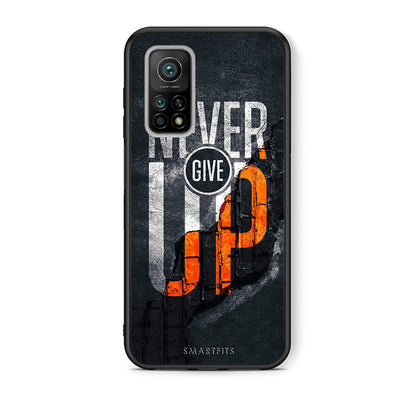 Θήκη Αγίου Βαλεντίνου Xiaomi Mi 10T / 10T Pro Never Give Up από τη Smartfits με σχέδιο στο πίσω μέρος και μαύρο περίβλημα | Xiaomi Mi 10T / 10T Pro Never Give Up case with colorful back and black bezels