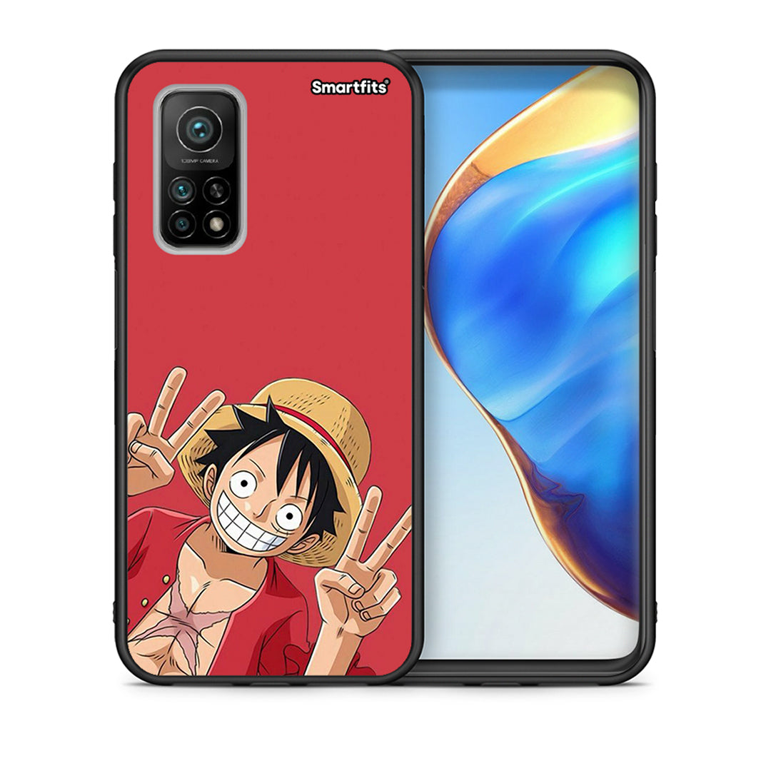 Θήκη Xiaomi Mi 10T / 10T Pro Pirate Luffy από τη Smartfits με σχέδιο στο πίσω μέρος και μαύρο περίβλημα | Xiaomi Mi 10T / 10T Pro Pirate Luffy case with colorful back and black bezels