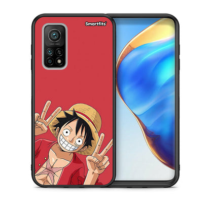 Θήκη Xiaomi Mi 10T / 10T Pro Pirate Luffy από τη Smartfits με σχέδιο στο πίσω μέρος και μαύρο περίβλημα | Xiaomi Mi 10T / 10T Pro Pirate Luffy case with colorful back and black bezels