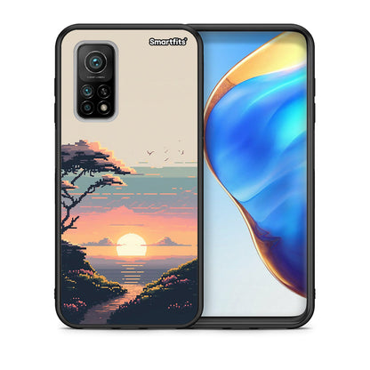 Θήκη Xiaomi Mi 10T / 10T Pro Pixel Sunset από τη Smartfits με σχέδιο στο πίσω μέρος και μαύρο περίβλημα | Xiaomi Mi 10T / 10T Pro Pixel Sunset case with colorful back and black bezels