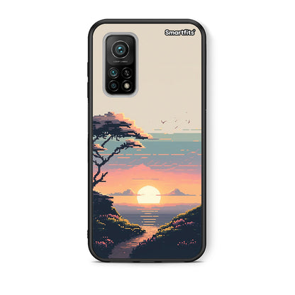 Θήκη Xiaomi Mi 10T / 10T Pro Pixel Sunset από τη Smartfits με σχέδιο στο πίσω μέρος και μαύρο περίβλημα | Xiaomi Mi 10T / 10T Pro Pixel Sunset case with colorful back and black bezels