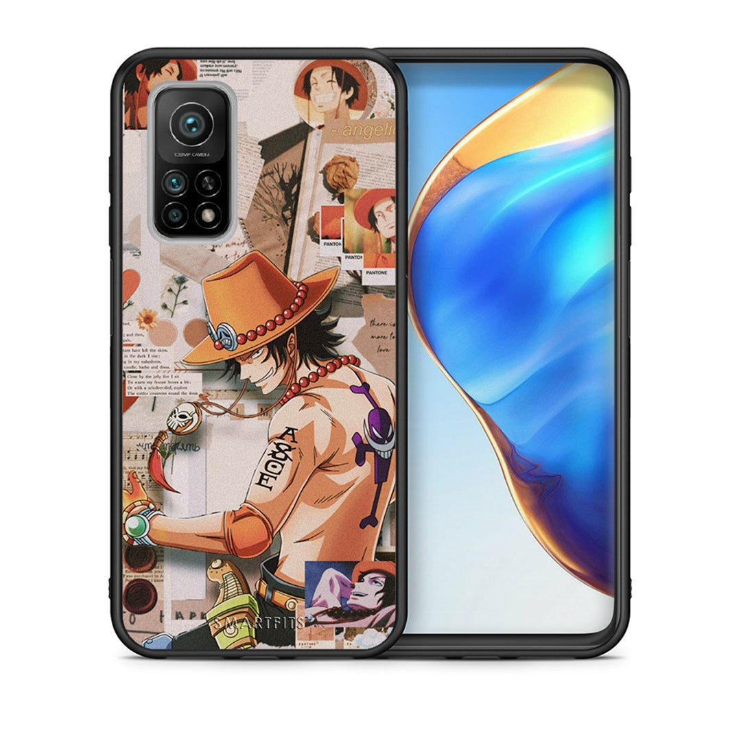 Θήκη Xiaomi Mi 10T/10T Pro Anime Collage από τη Smartfits με σχέδιο στο πίσω μέρος και μαύρο περίβλημα | Xiaomi Mi 10T/10T Pro Anime Collage case with colorful back and black bezels