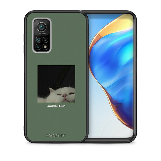 Θήκη Xiaomi Mi 10T/10T Pro Bitch Surprise από τη Smartfits με σχέδιο στο πίσω μέρος και μαύρο περίβλημα | Xiaomi Mi 10T/10T Pro Bitch Surprise case with colorful back and black bezels