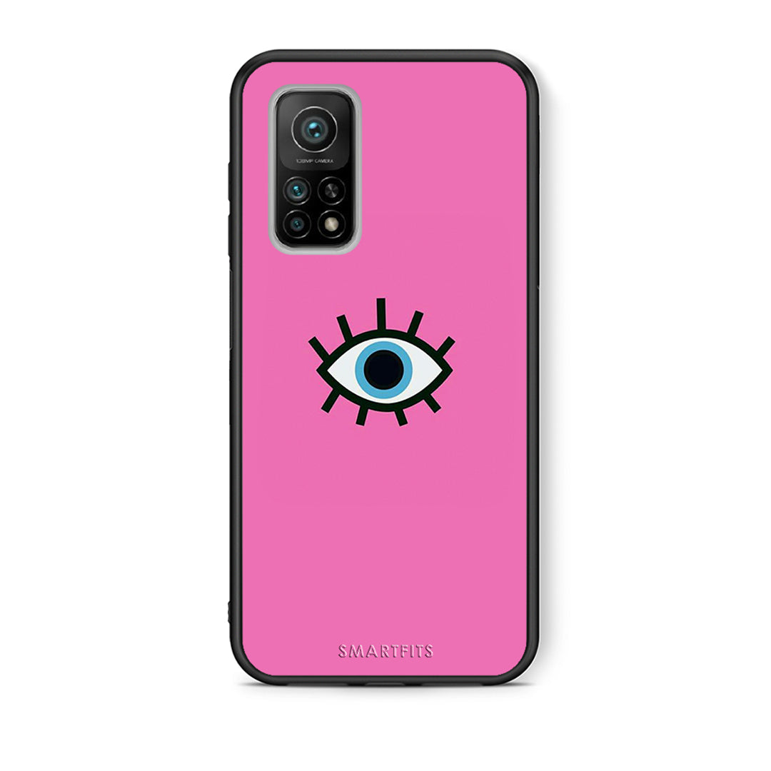 Θήκη Xiaomi Mi 10T/10T Pro Blue Eye Pink από τη Smartfits με σχέδιο στο πίσω μέρος και μαύρο περίβλημα | Xiaomi Mi 10T/10T Pro Blue Eye Pink case with colorful back and black bezels