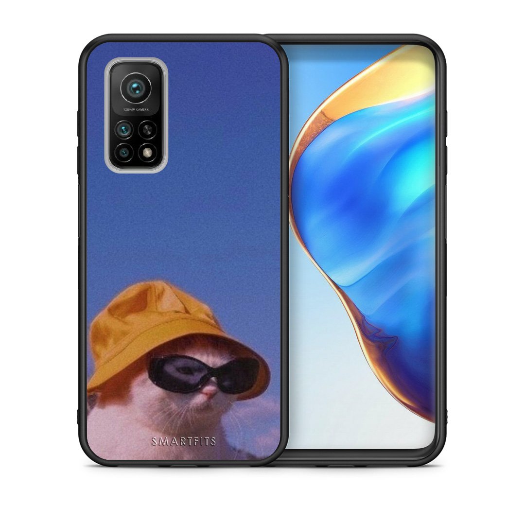 Θήκη Xiaomi Mi 10T/10T Pro Cat Diva από τη Smartfits με σχέδιο στο πίσω μέρος και μαύρο περίβλημα | Xiaomi Mi 10T/10T Pro Cat Diva case with colorful back and black bezels