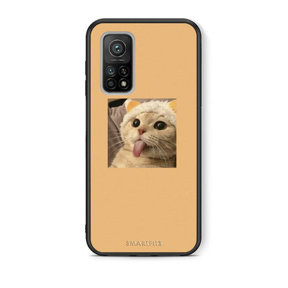 Θήκη Xiaomi Mi 10T/10T Pro Cat Tongue από τη Smartfits με σχέδιο στο πίσω μέρος και μαύρο περίβλημα | Xiaomi Mi 10T/10T Pro Cat Tongue case with colorful back and black bezels