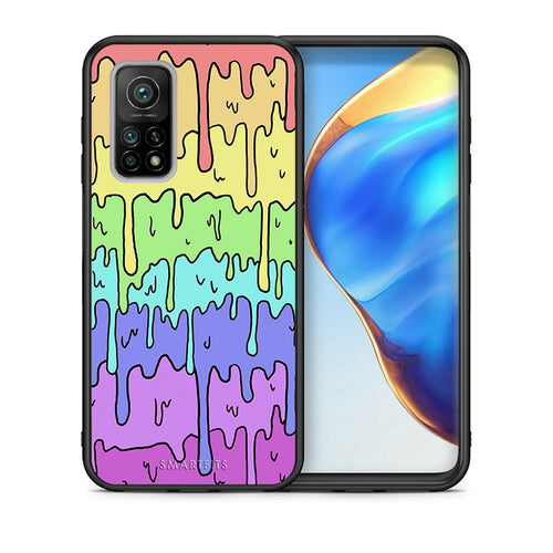 Θήκη Xiaomi Mi 10T/10T Pro Melting Rainbow από τη Smartfits με σχέδιο στο πίσω μέρος και μαύρο περίβλημα | Xiaomi Mi 10T/10T Pro Melting Rainbow case with colorful back and black bezels