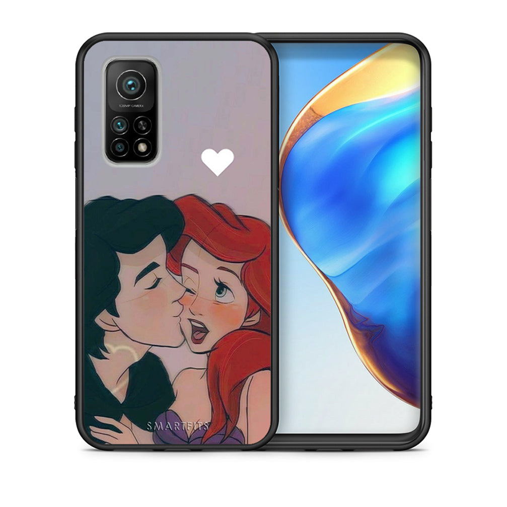 Θήκη Αγίου Βαλεντίνου Xiaomi Mi 10T / 10T Pro Mermaid Love από τη Smartfits με σχέδιο στο πίσω μέρος και μαύρο περίβλημα | Xiaomi Mi 10T / 10T Pro Mermaid Love case with colorful back and black bezels
