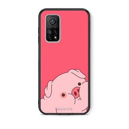 Θήκη Αγίου Βαλεντίνου Xiaomi Mi 10T / 10T Pro Pig Love 1 από τη Smartfits με σχέδιο στο πίσω μέρος και μαύρο περίβλημα | Xiaomi Mi 10T / 10T Pro Pig Love 1 case with colorful back and black bezels