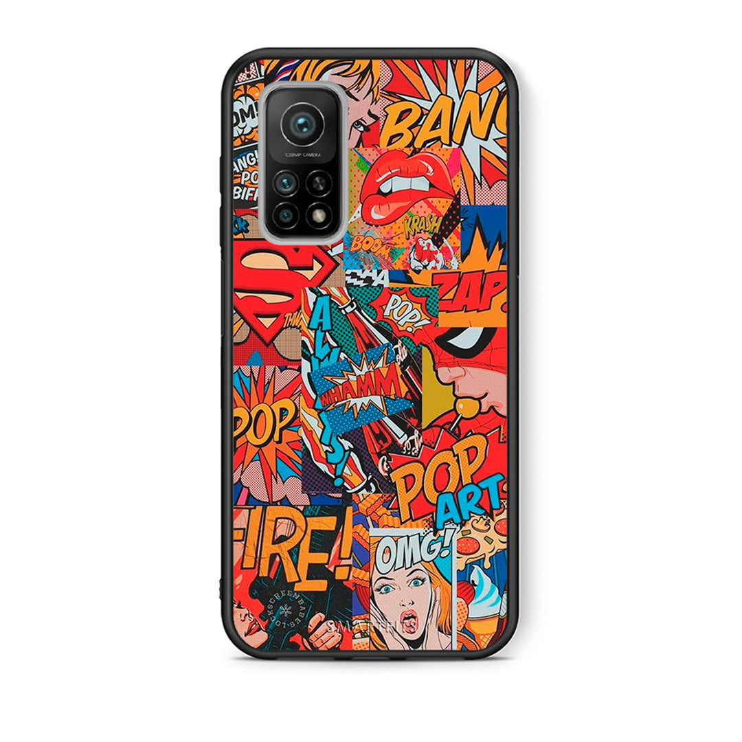 Θήκη Xiaomi Mi 10T/10T Pro PopArt OMG από τη Smartfits με σχέδιο στο πίσω μέρος και μαύρο περίβλημα | Xiaomi Mi 10T/10T Pro PopArt OMG case with colorful back and black bezels