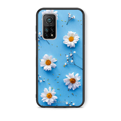 Θήκη Xiaomi Mi 10T/10T Pro Real Daisies από τη Smartfits με σχέδιο στο πίσω μέρος και μαύρο περίβλημα | Xiaomi Mi 10T/10T Pro Real Daisies case with colorful back and black bezels