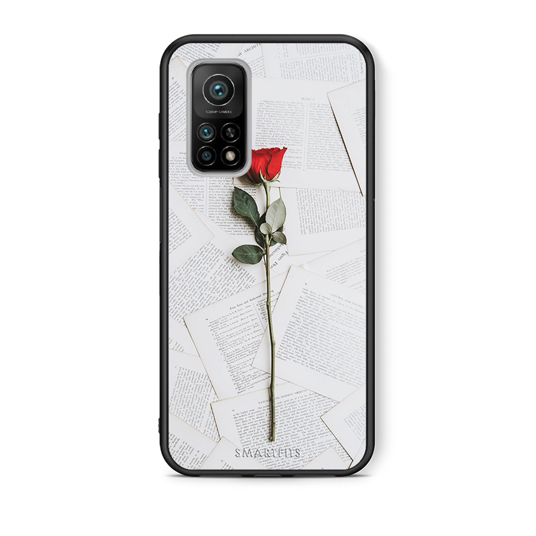 Θήκη Xiaomi Mi 10T/10T Pro Red Rose από τη Smartfits με σχέδιο στο πίσω μέρος και μαύρο περίβλημα | Xiaomi Mi 10T/10T Pro Red Rose case with colorful back and black bezels