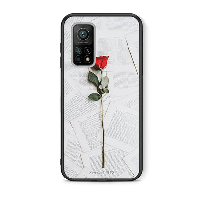 Θήκη Xiaomi Mi 10T/10T Pro Red Rose από τη Smartfits με σχέδιο στο πίσω μέρος και μαύρο περίβλημα | Xiaomi Mi 10T/10T Pro Red Rose case with colorful back and black bezels