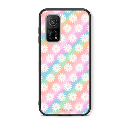 Θήκη Xiaomi Mi 10T/10T Pro White Daisies από τη Smartfits με σχέδιο στο πίσω μέρος και μαύρο περίβλημα | Xiaomi Mi 10T/10T Pro White Daisies case with colorful back and black bezels